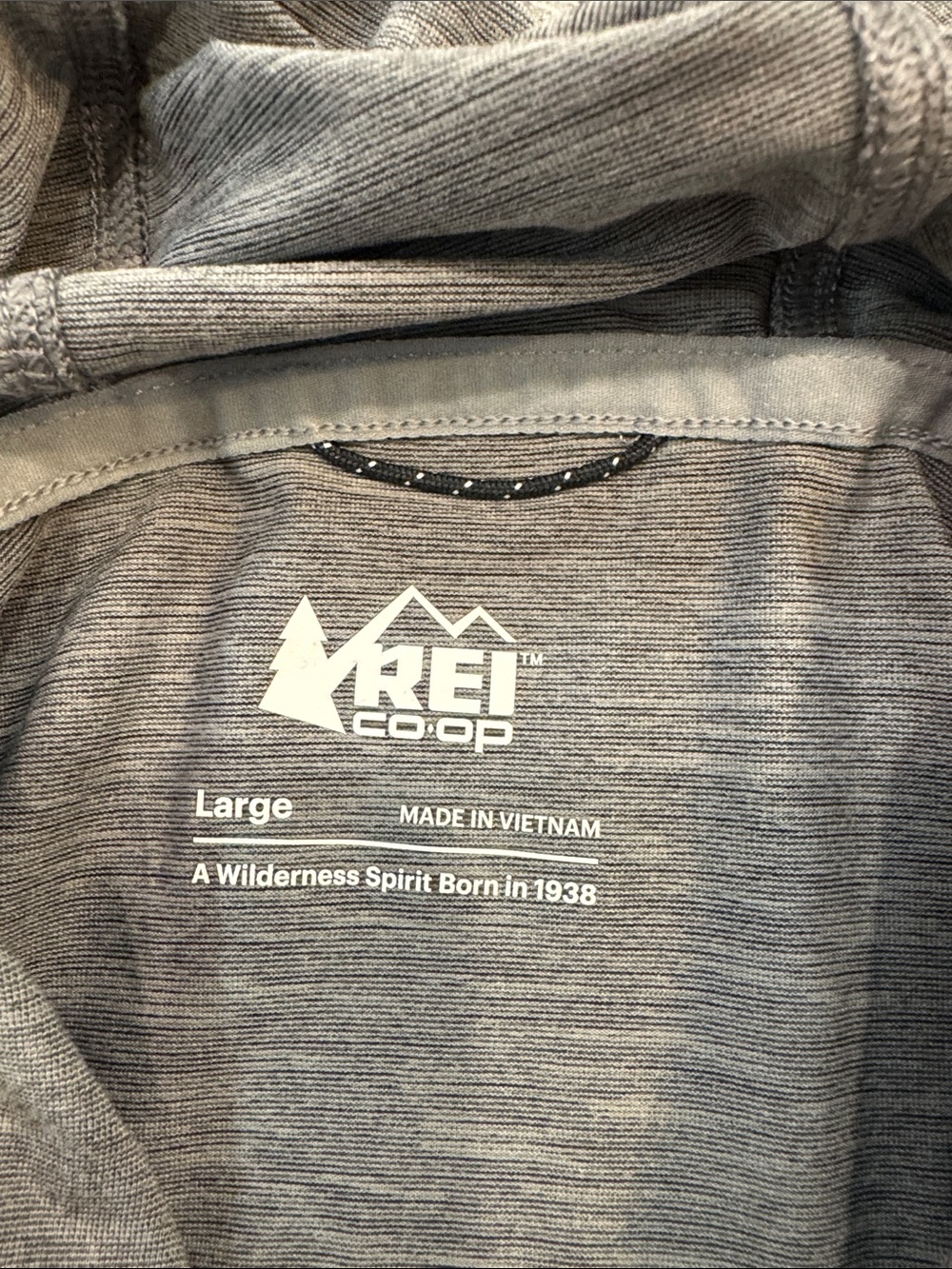 REI Co-Op Men's Lightweight base layer Hoodie- Slate Gray - Picture 3 of 7